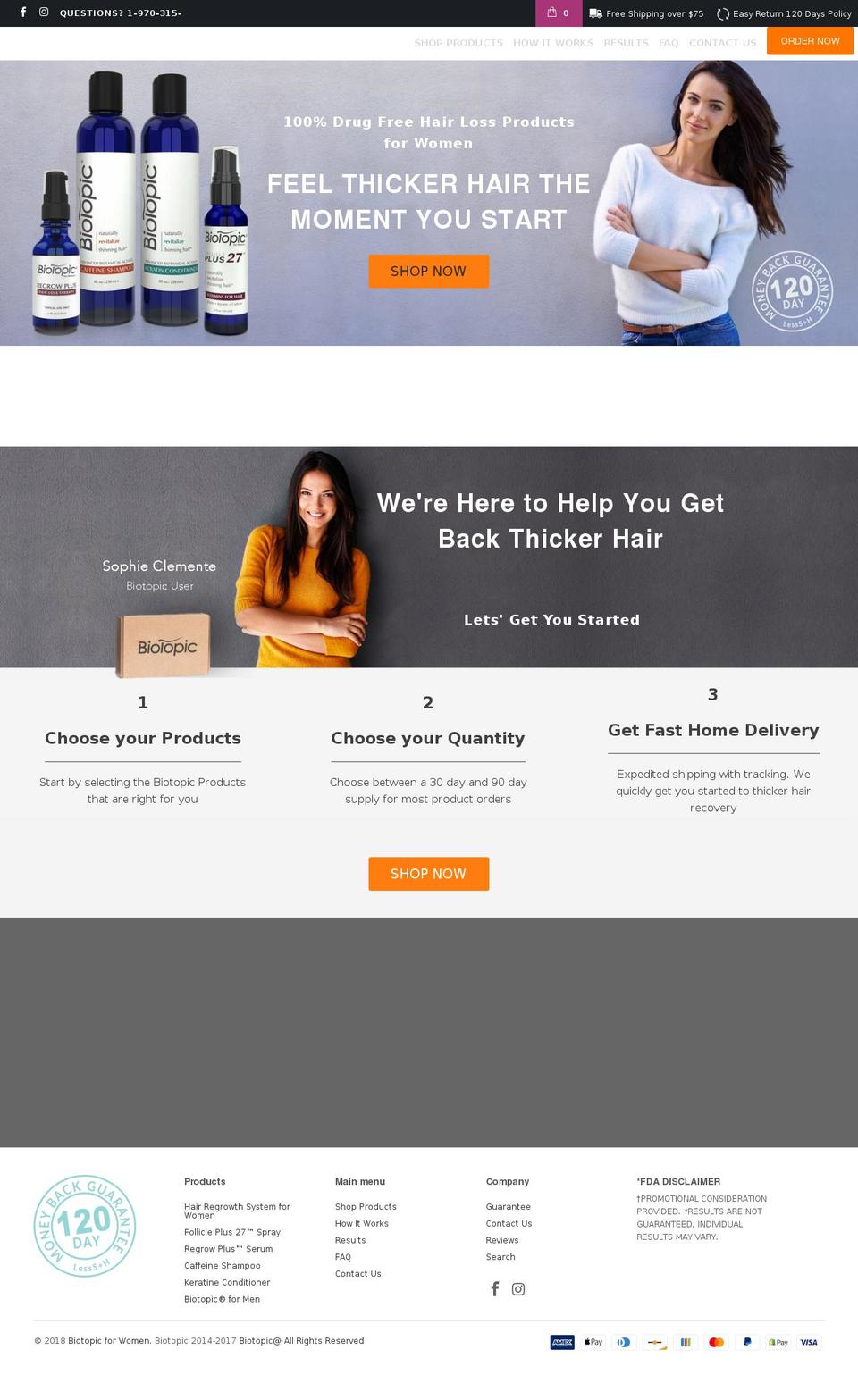 biotopicwomen.com — Shopify storefront screenshot