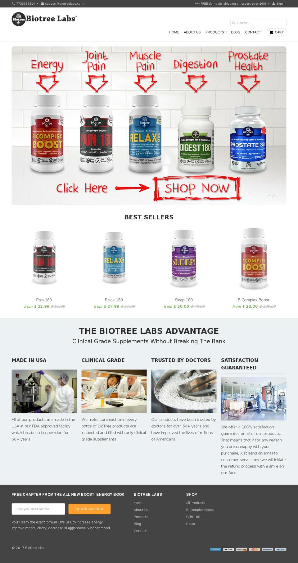 biotreelabs.com shopify website screenshot