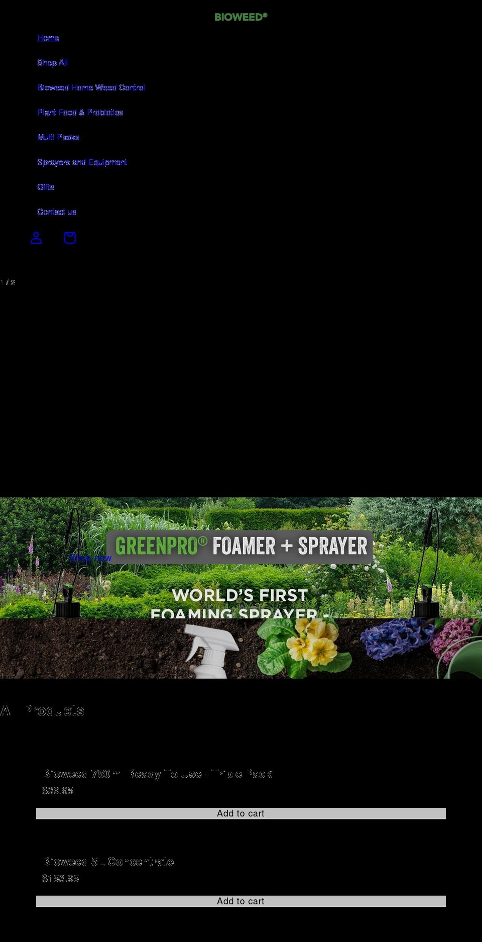 bioweedstore.shop shopify website screenshot