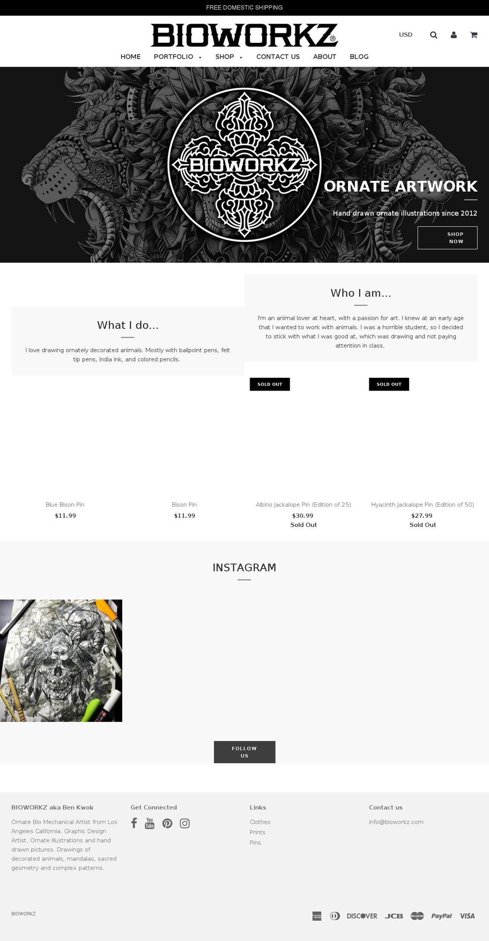 bioworkz.com shopify website screenshot