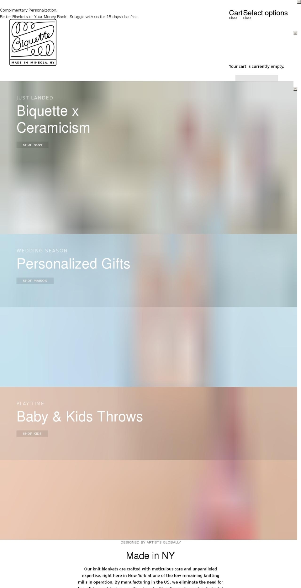 biquette.com shopify website screenshot