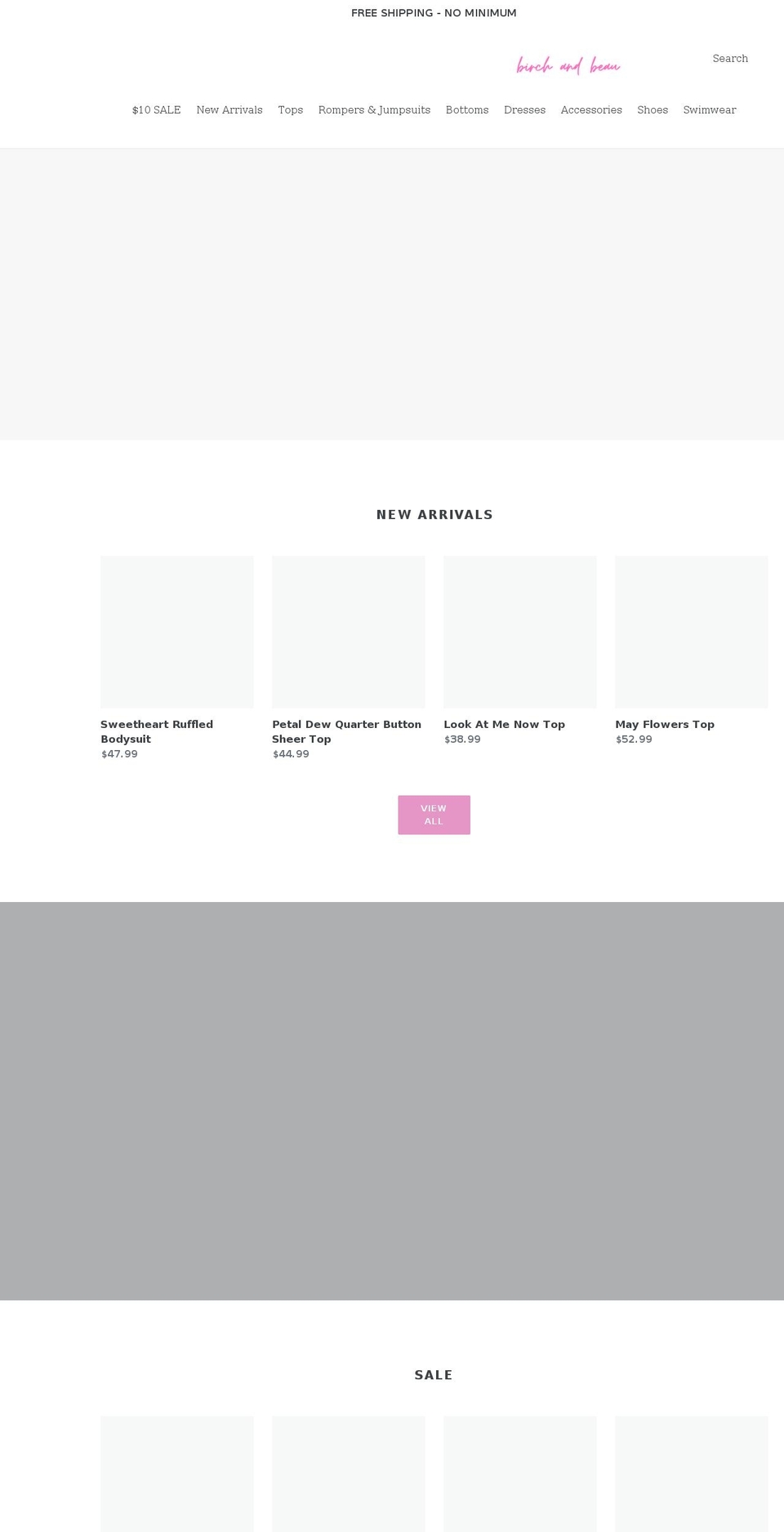 birchandbeau.com shopify website screenshot