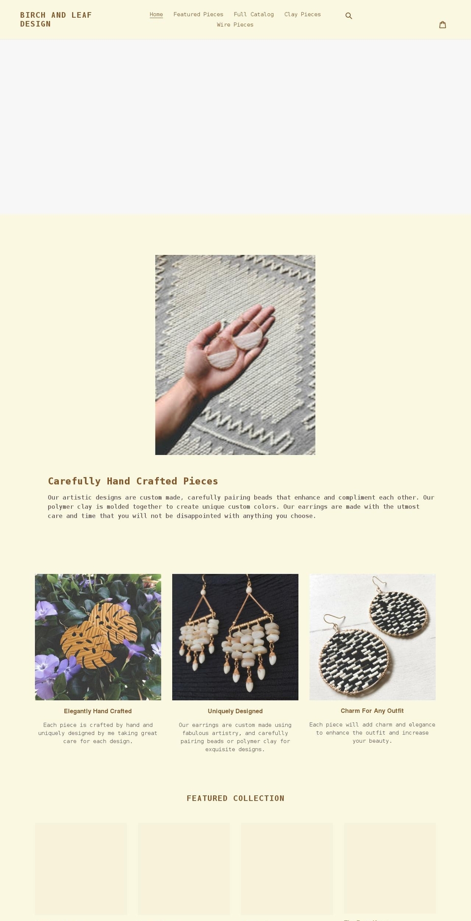 birchandleafdesign.com shopify website screenshot