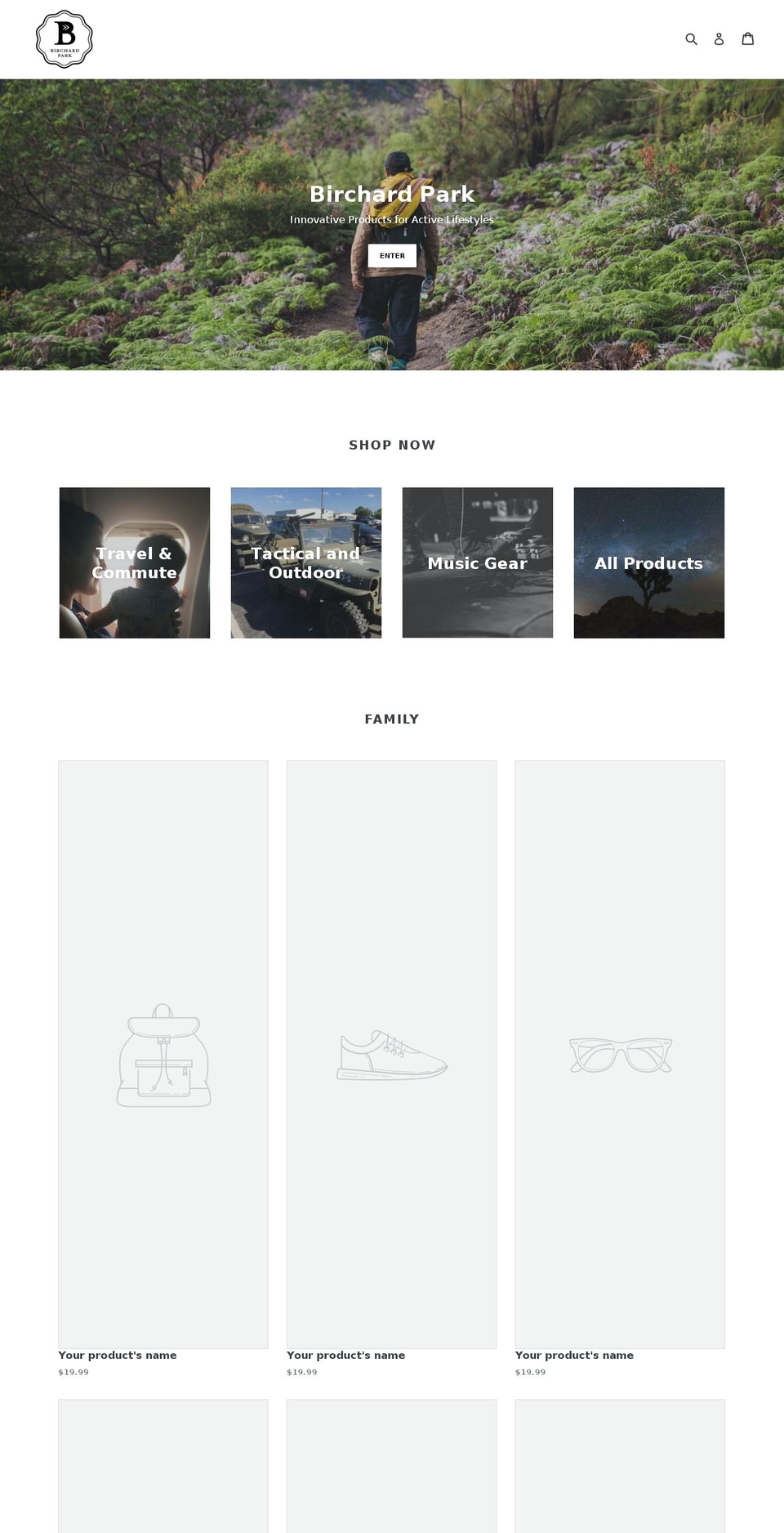 birchardpark.com — Shopify storefront screenshot