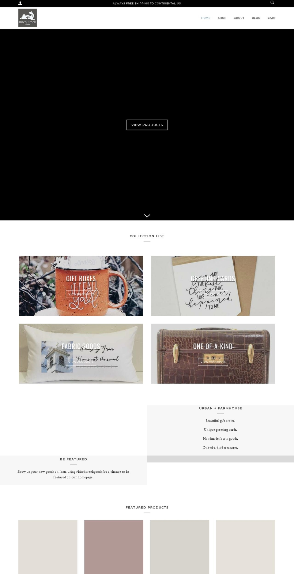 birchcreekstudio.com shopify website screenshot