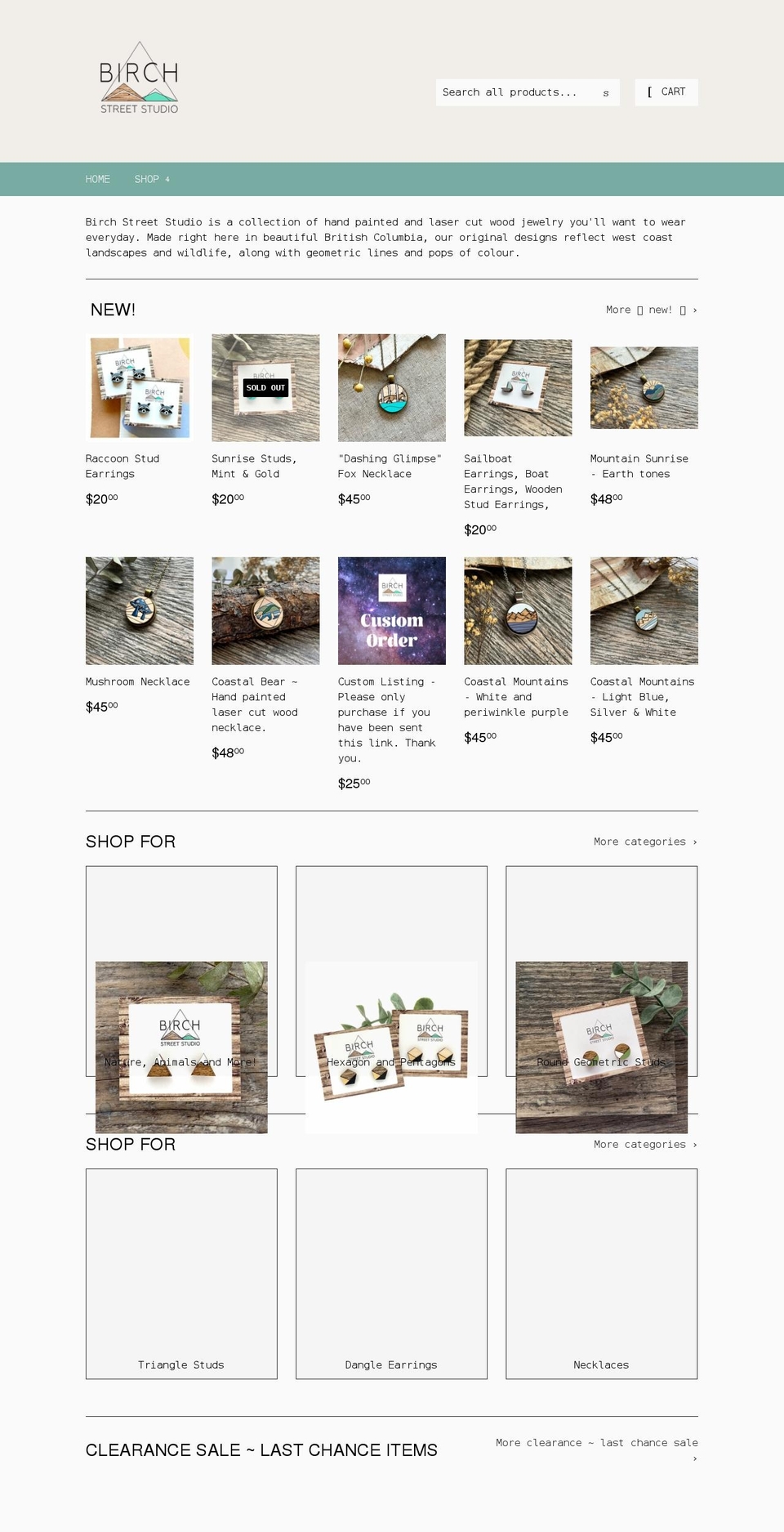 birchstreetstudio.shop shopify website screenshot