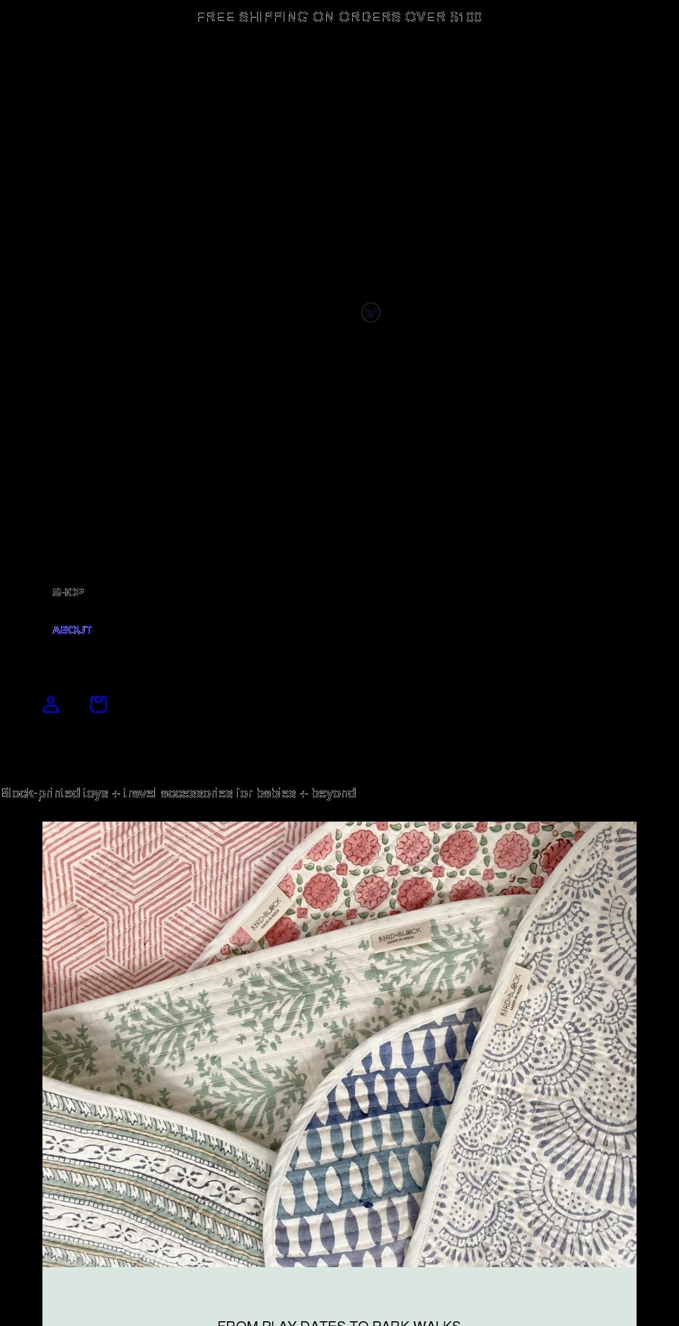 birdandblock.com shopify website screenshot