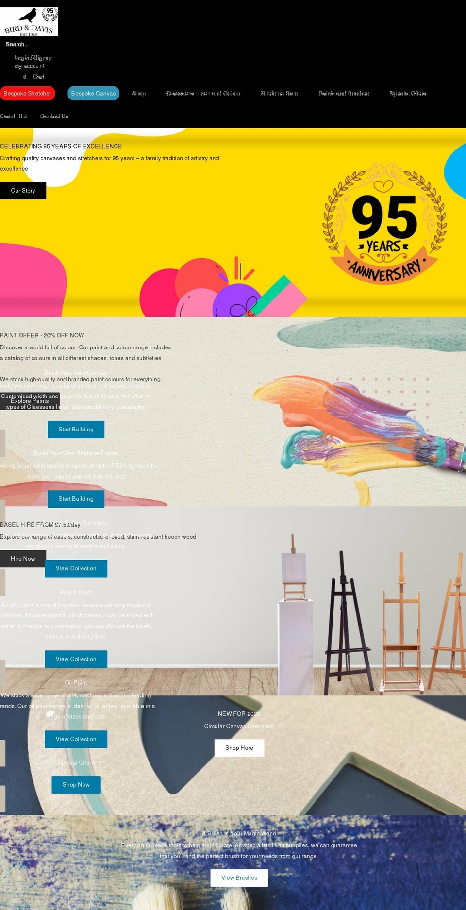 birdanddavis.com shopify website screenshot
