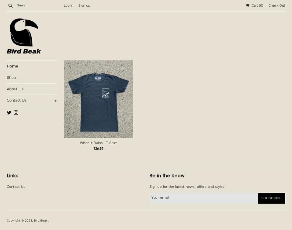 birdbeak.com shopify website screenshot