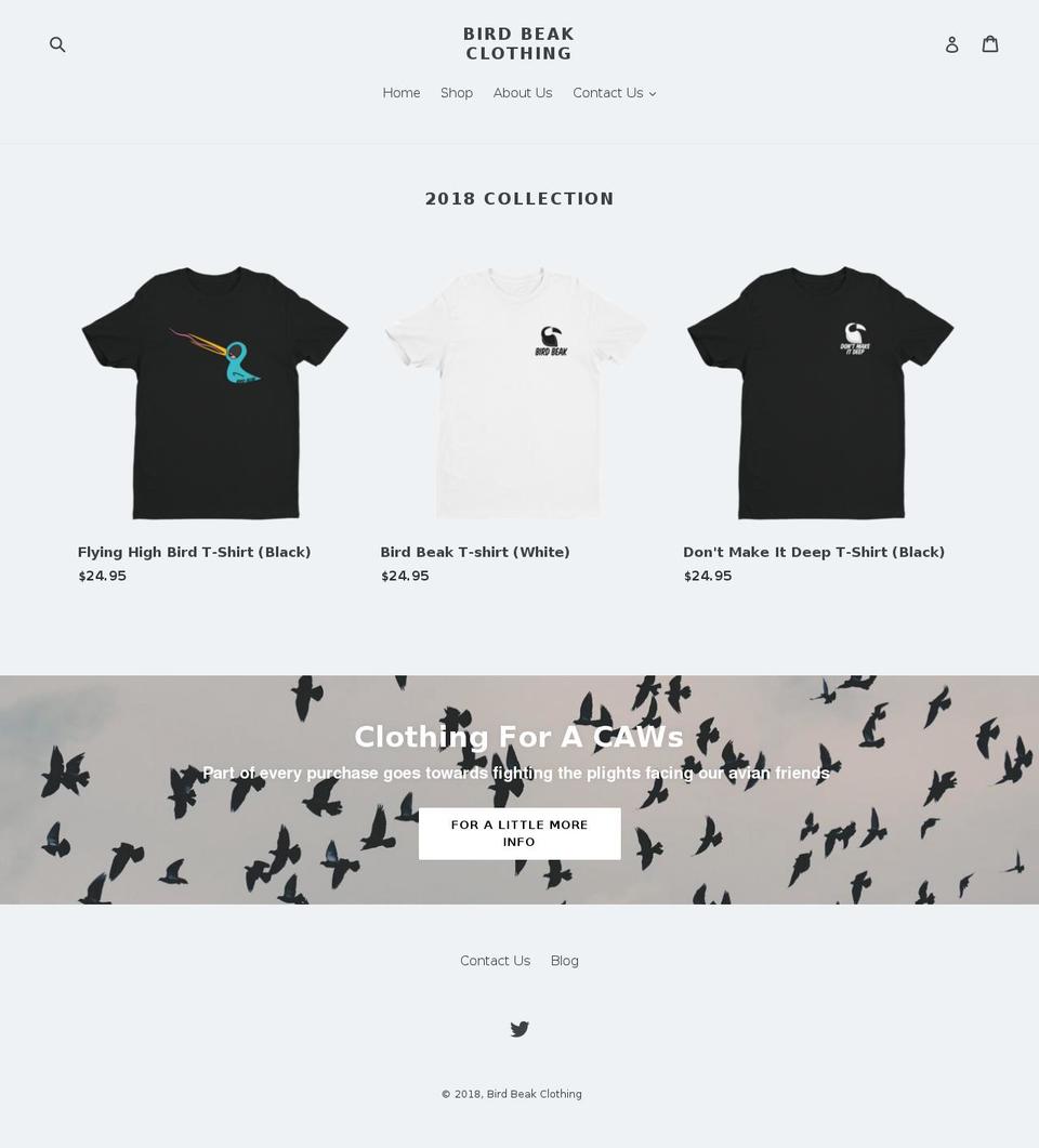 birdbeakclothing.com — Shopify storefront screenshot