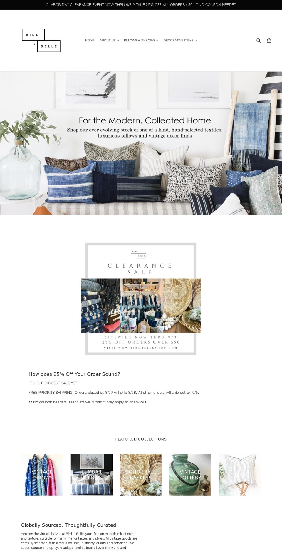 birdbelleshop.com shopify website screenshot