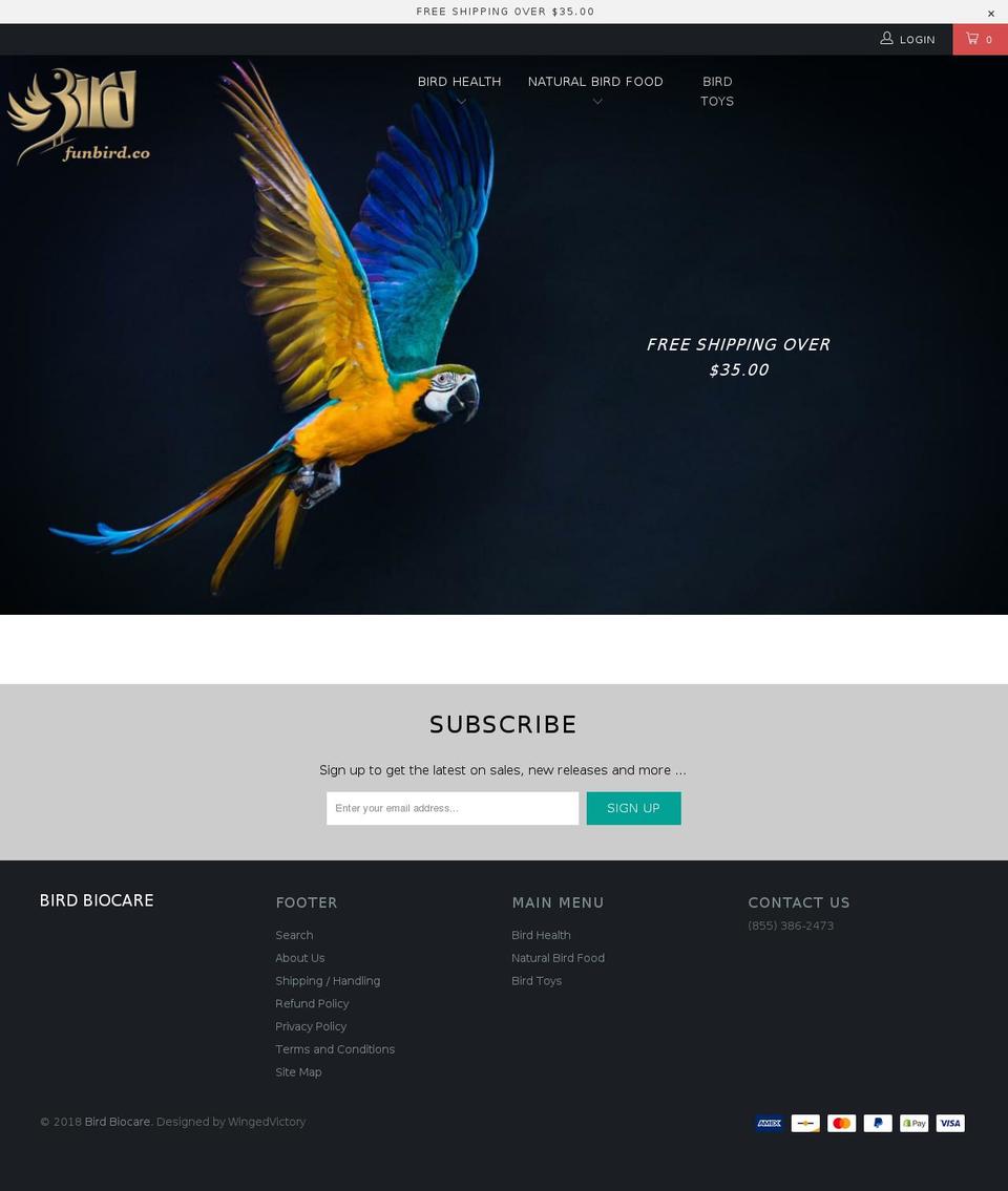 birdbiocare.com — Shopify storefront screenshot