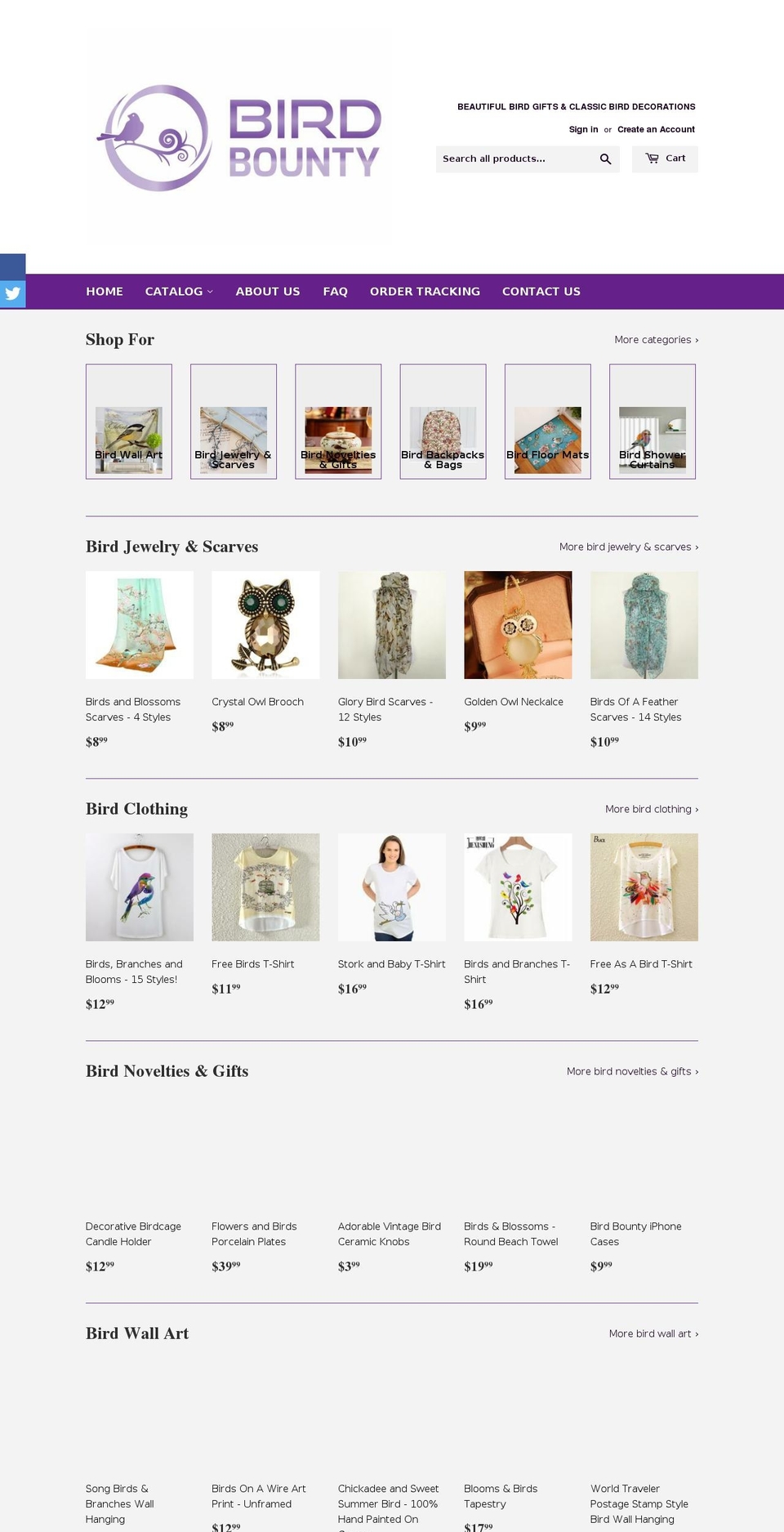 birdbounty.com — Shopify storefront screenshot