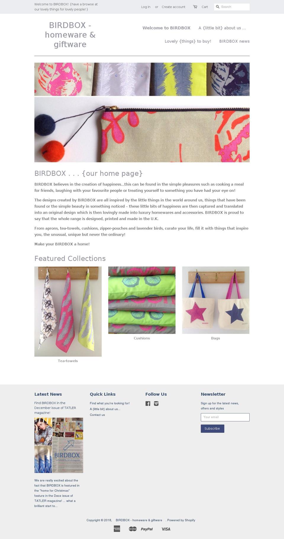 birdbox-homeandgiftware.com — Shopify storefront screenshot