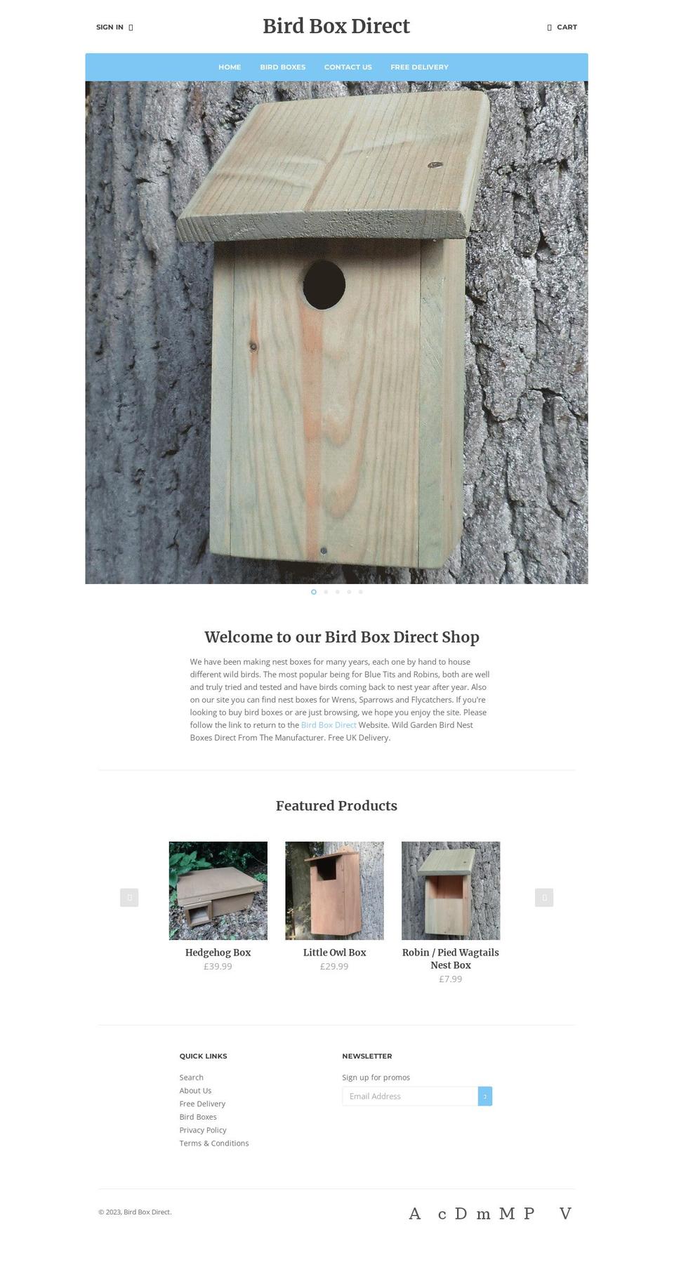 birdboxdirect.co.uk shopify website screenshot