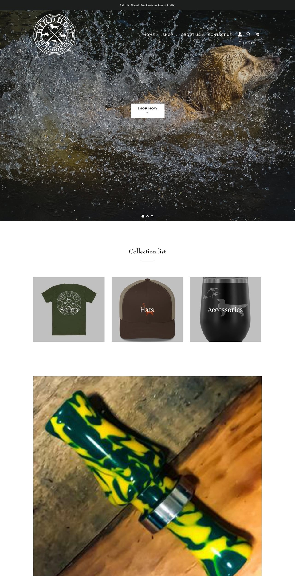 birddogoutdoorco.com — Shopify storefront screenshot
