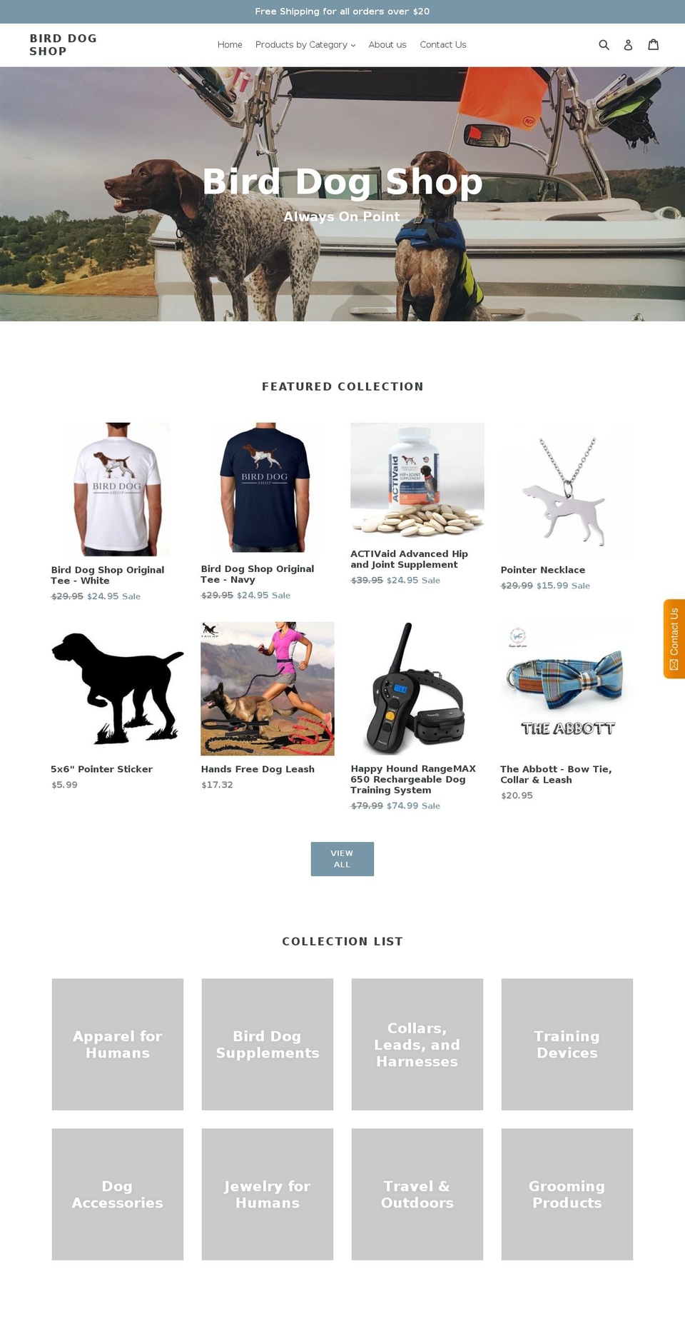 birddogshop.com shopify website screenshot