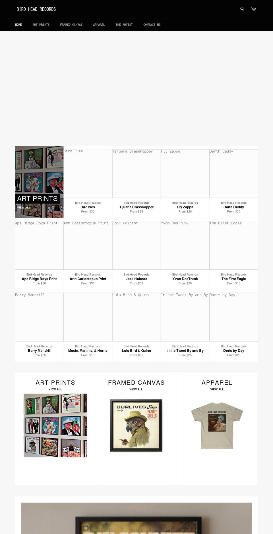 birdheadrecords.com shopify website screenshot