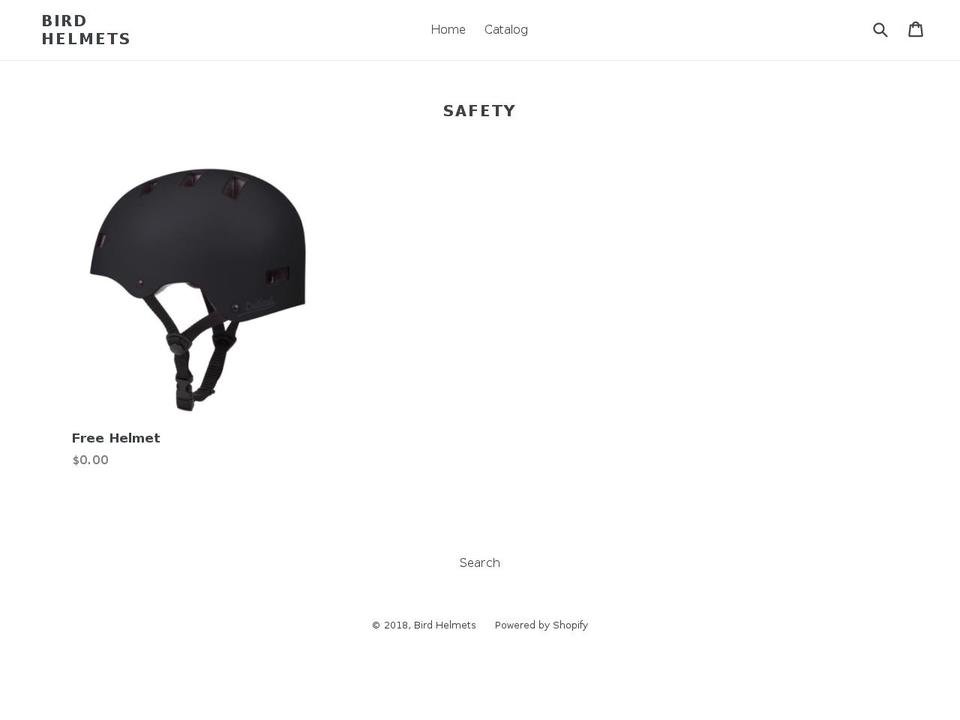 birdhelmets.myshopify.com shopify website screenshot