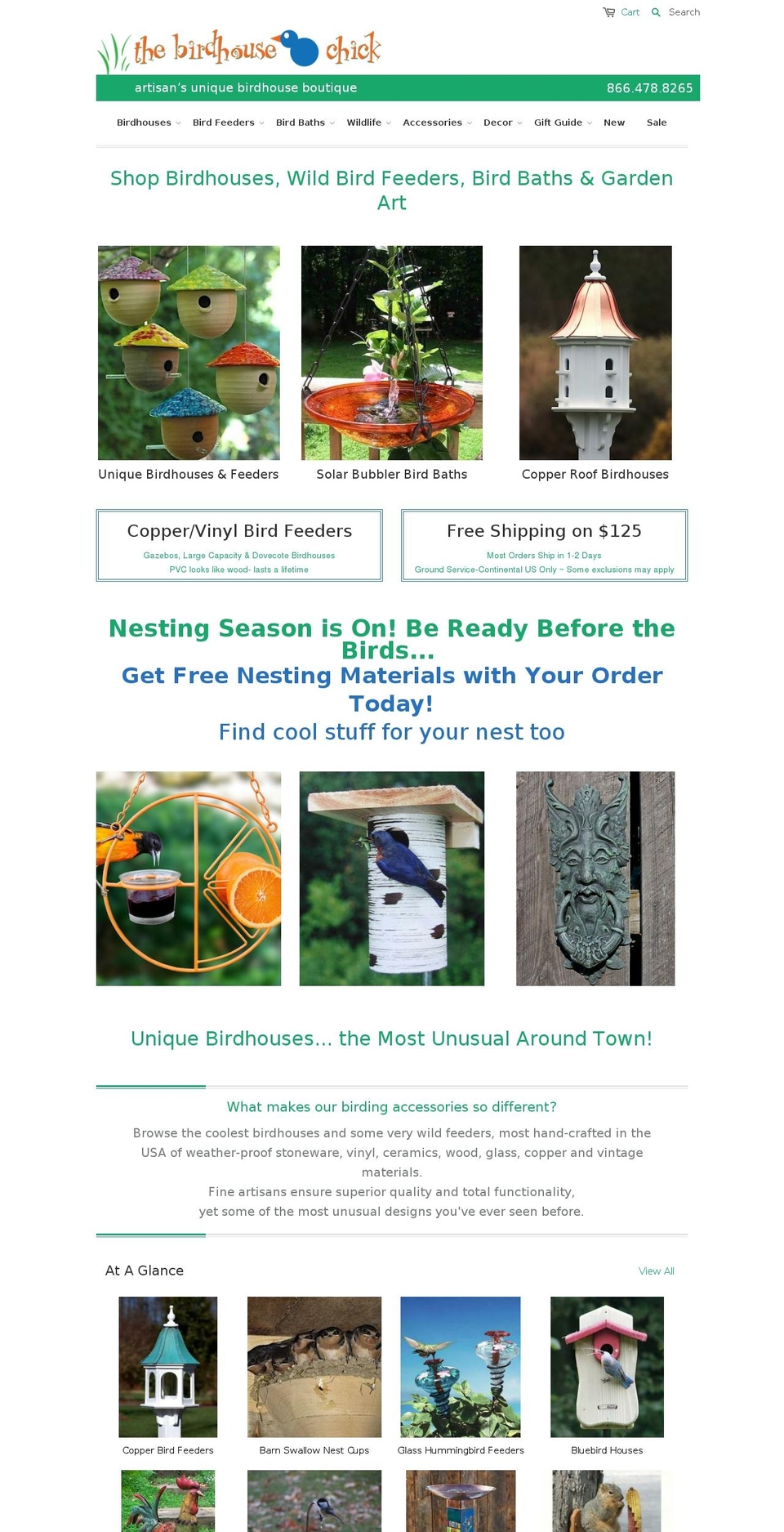 birdhousechick.com shopify website screenshot