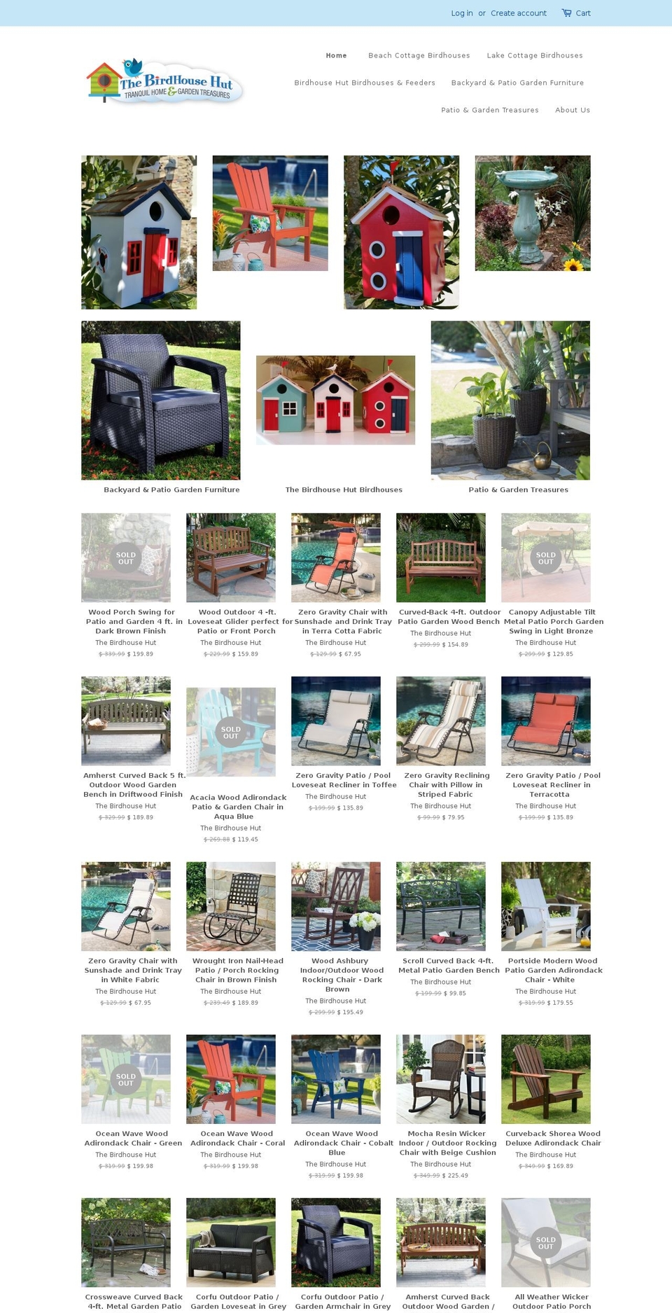 birdhousehut.com shopify website screenshot