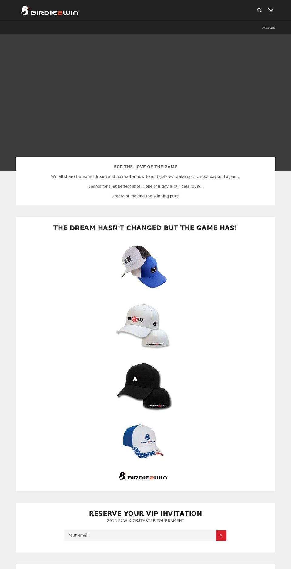 birdie2win.com shopify website screenshot