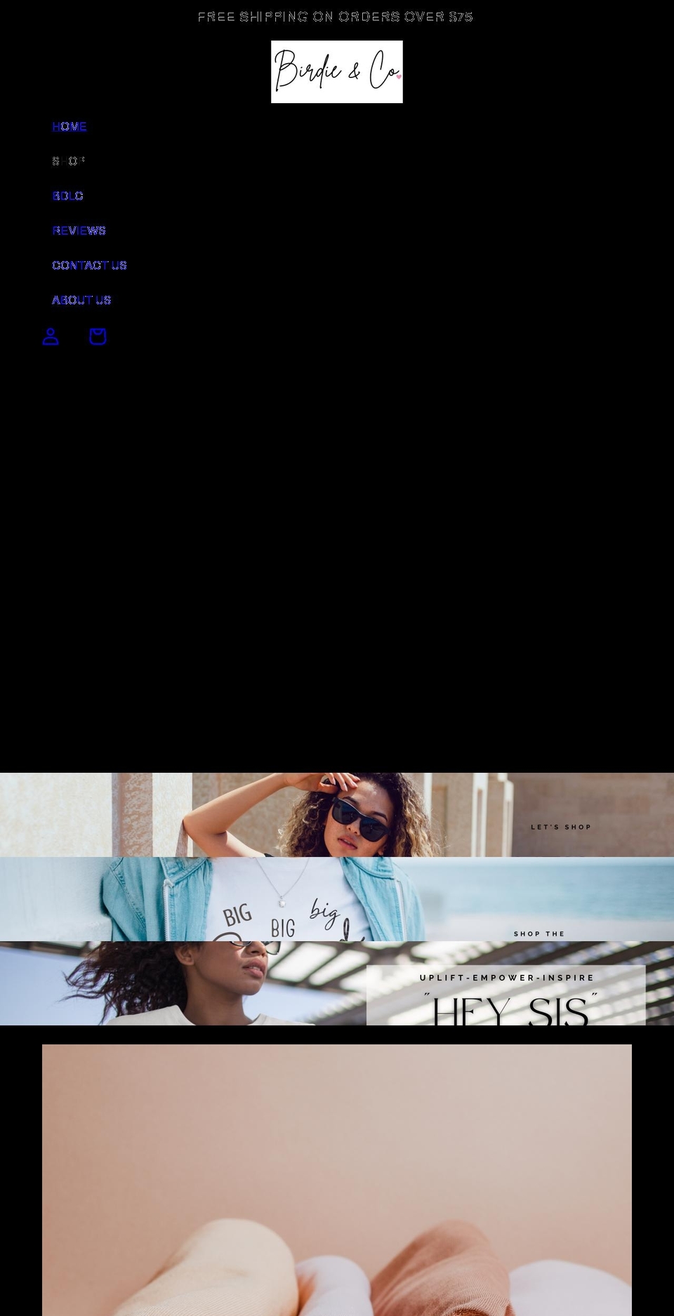 birdieandcoshop.com shopify website screenshot