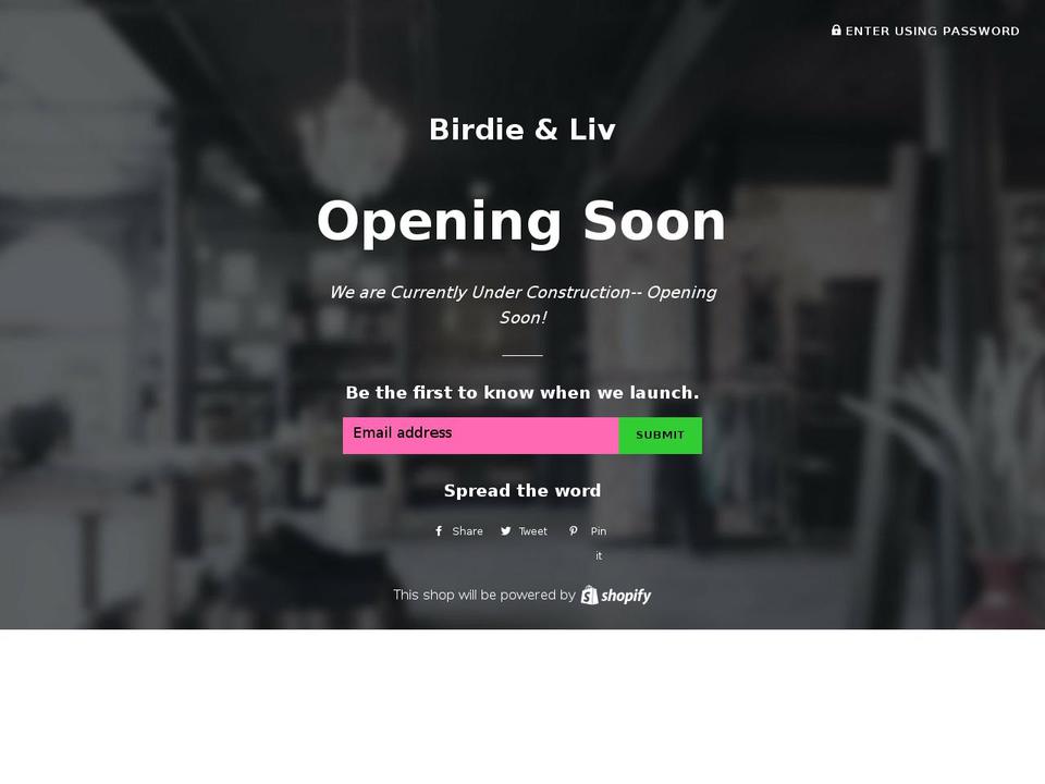 birdieandliv.com shopify website screenshot