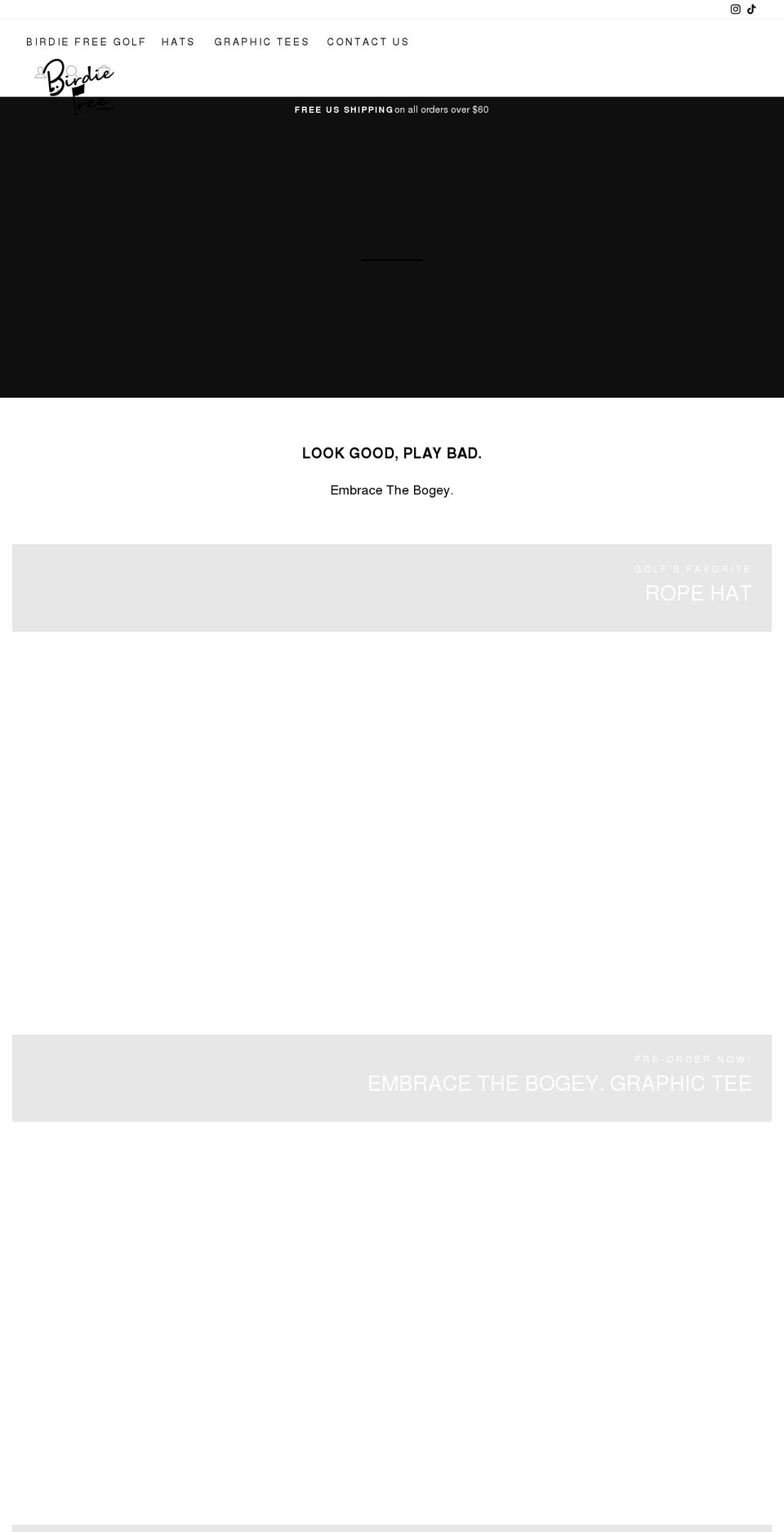 birdiefreegolfco.com shopify website screenshot