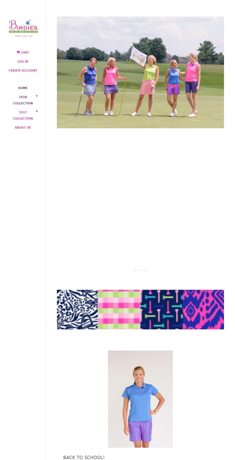 birdiesandbows.com — Shopify storefront screenshot