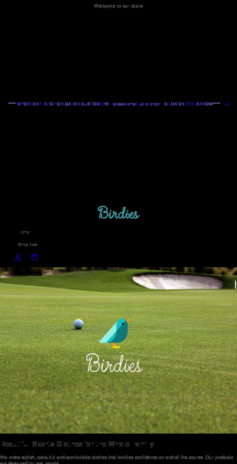 birdiessports.com shopify website screenshot