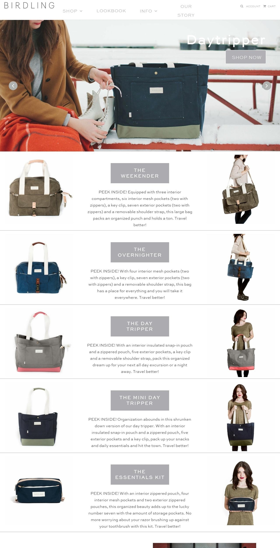 birdling.com shopify website screenshot