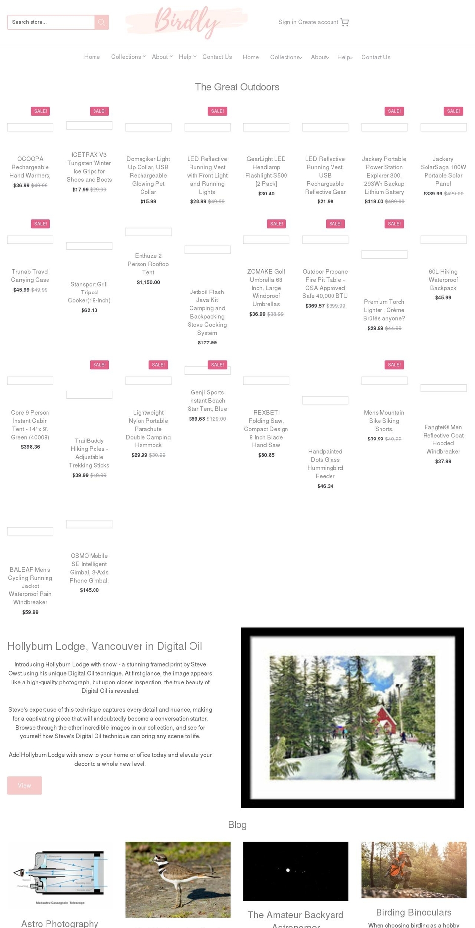 birdly.ca shopify website screenshot