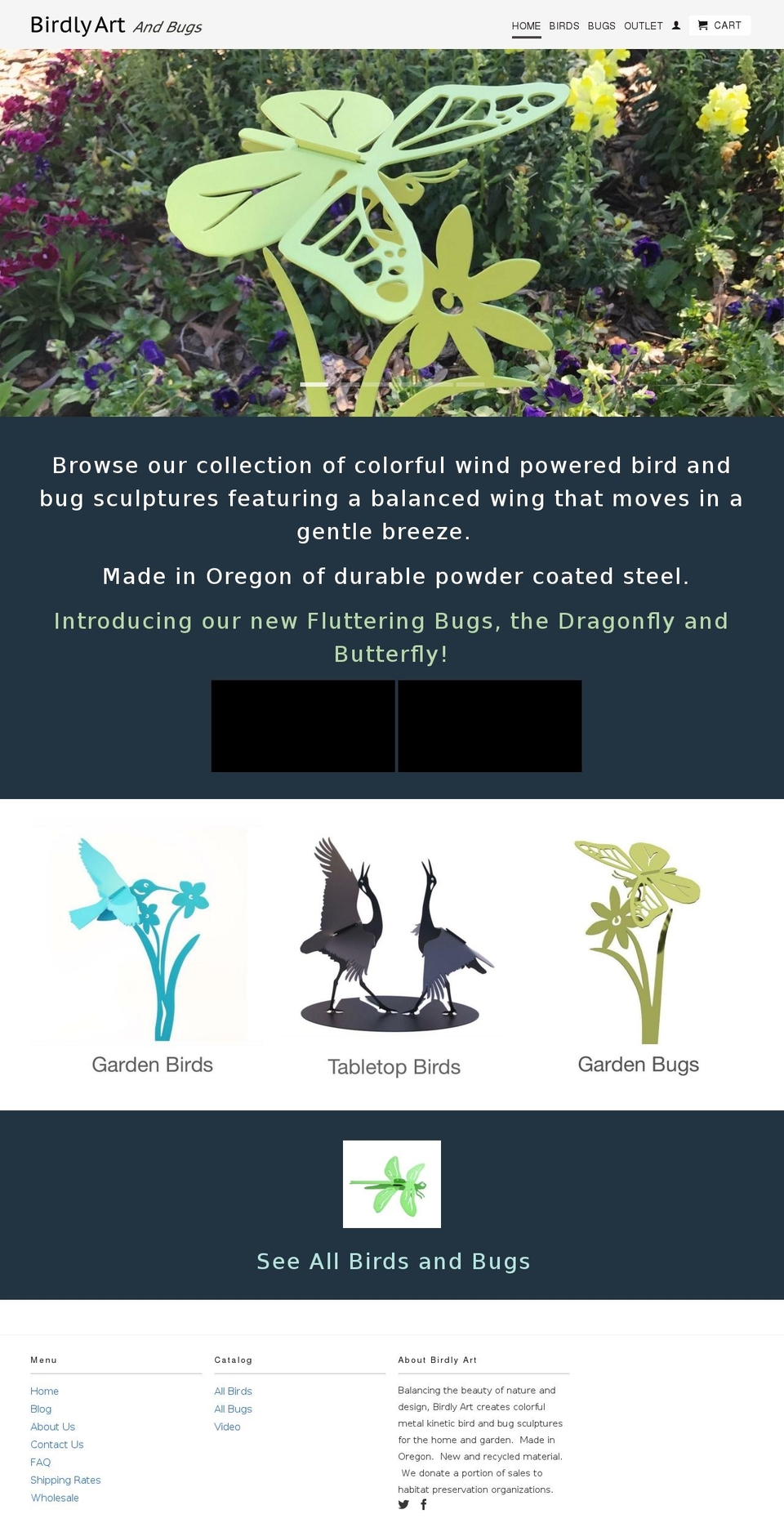 birdlyandbugs.com — Shopify storefront screenshot