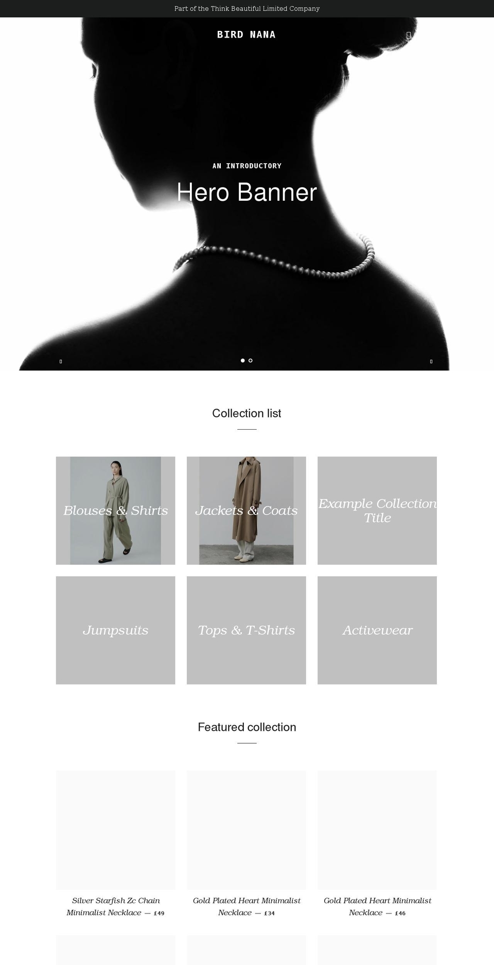 birdnana.com shopify website screenshot