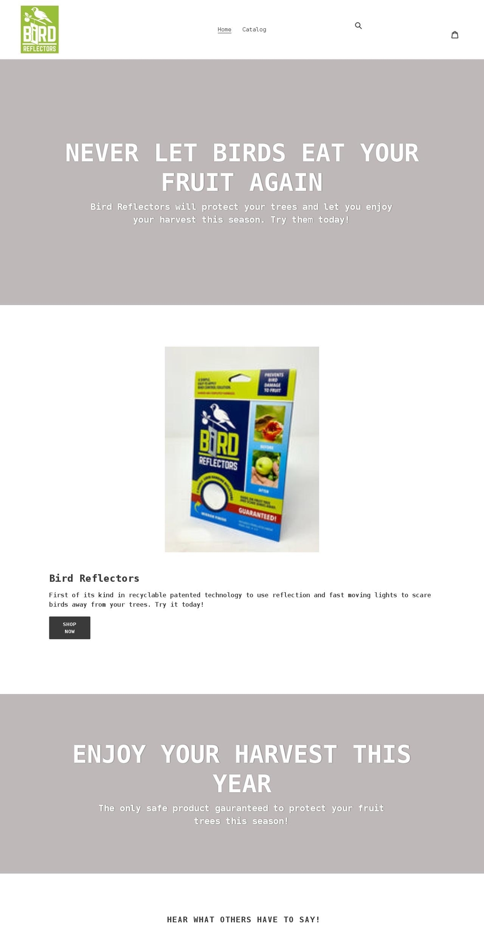 birdreflectors.com shopify website screenshot