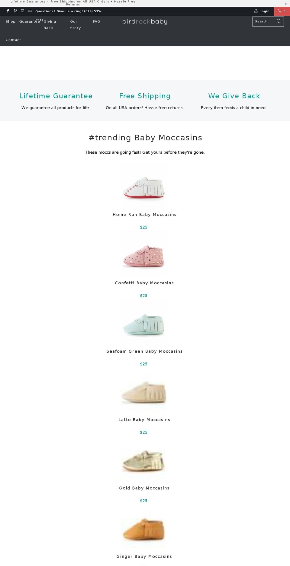 OOTS Support Shopify theme site example birdrock-baby.myshopify.com