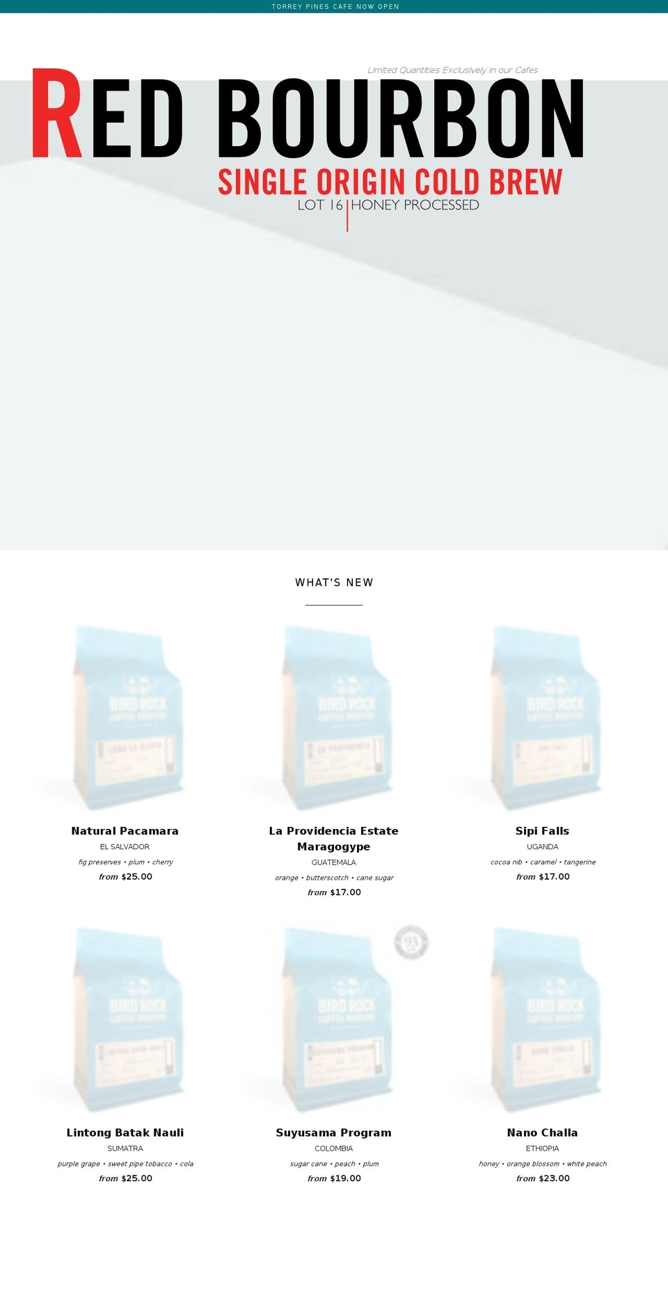 birdrockcoffee.com shopify website screenshot