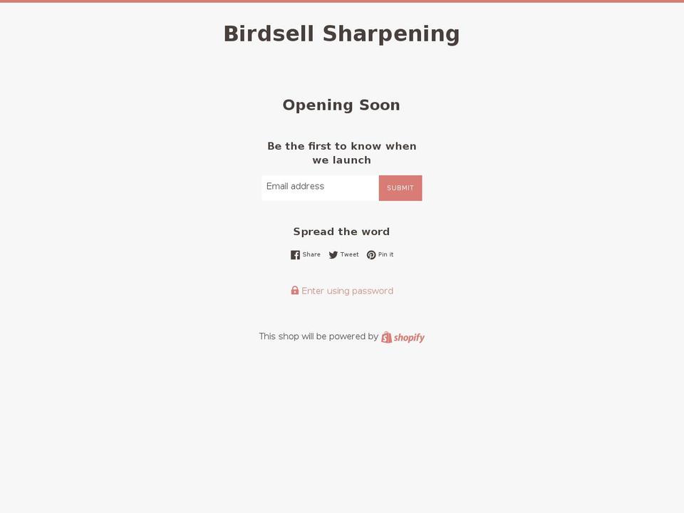 birdsellsharpening.com — Shopify storefront screenshot