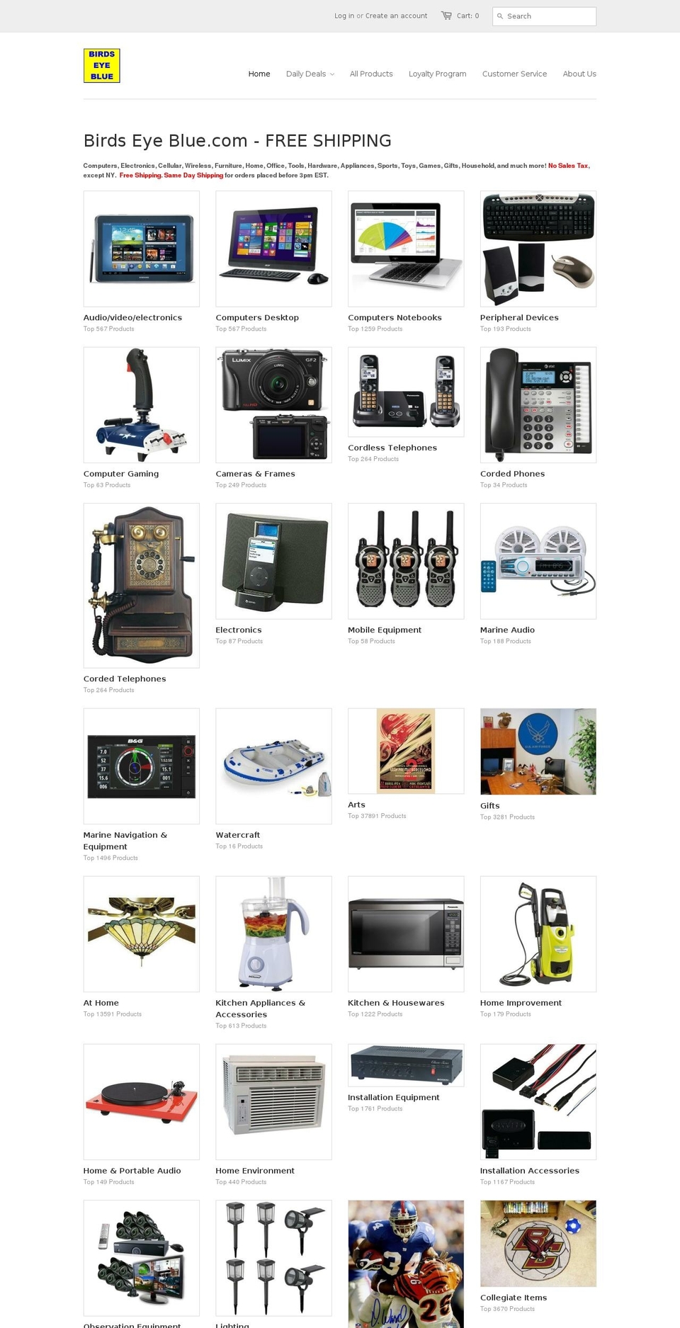 birdseyeblue.com shopify website screenshot