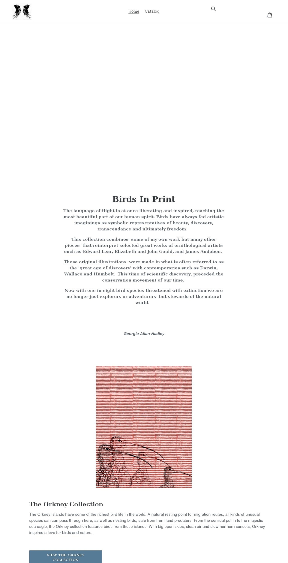 birdsinprint.com shopify website screenshot