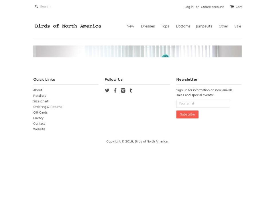 birdsofnorthamerica.ca shopify website screenshot