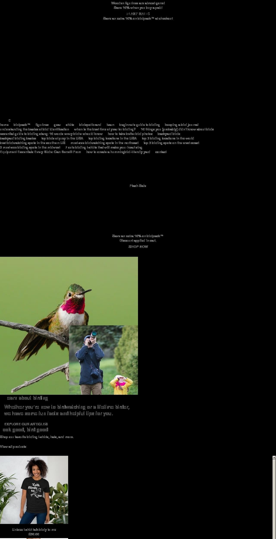 birdspot.com shopify website screenshot