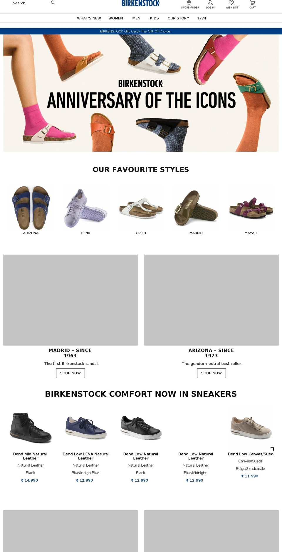 birkenstock.in shopify website screenshot