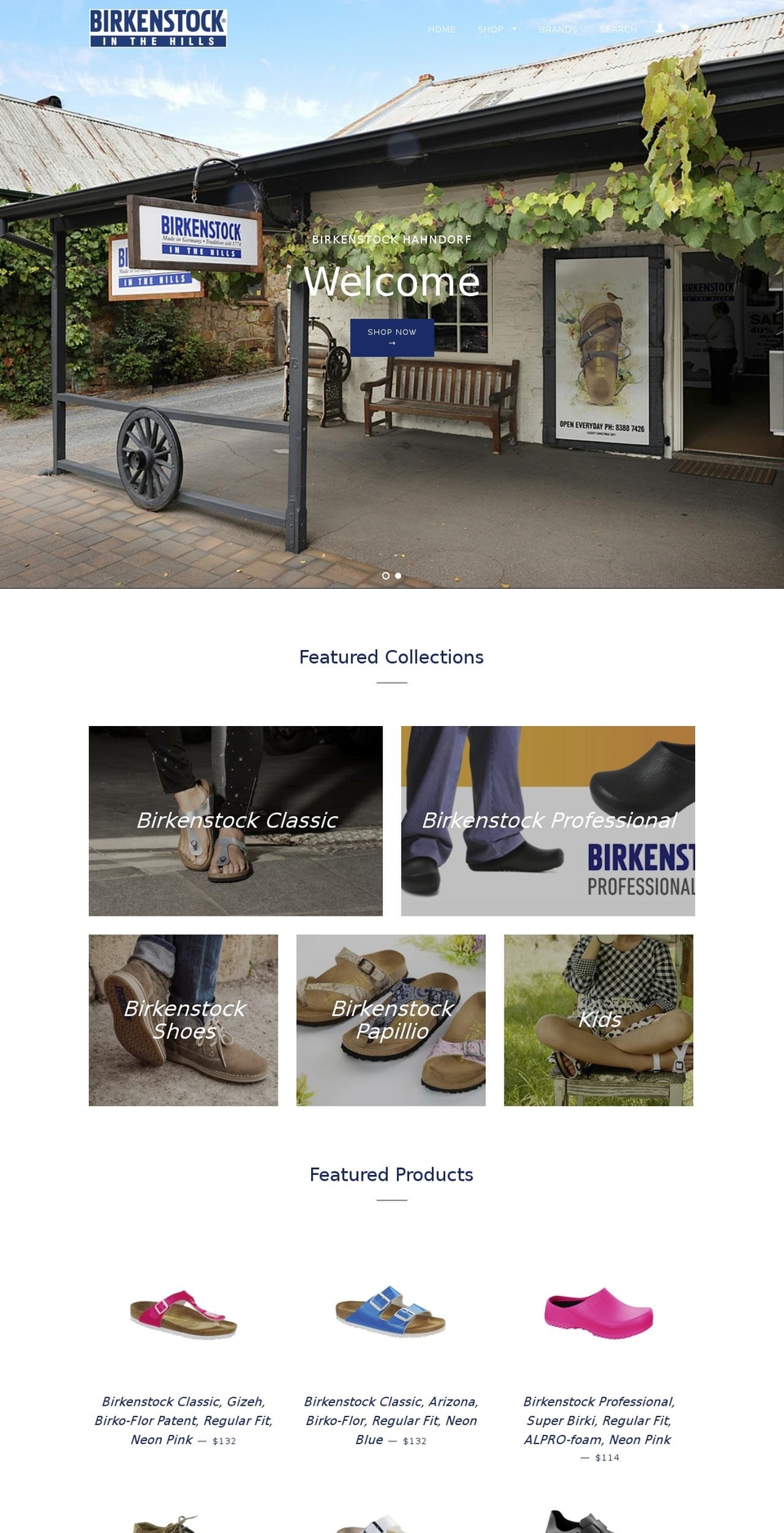 birkenstockhahndorf.com.au shopify website screenshot