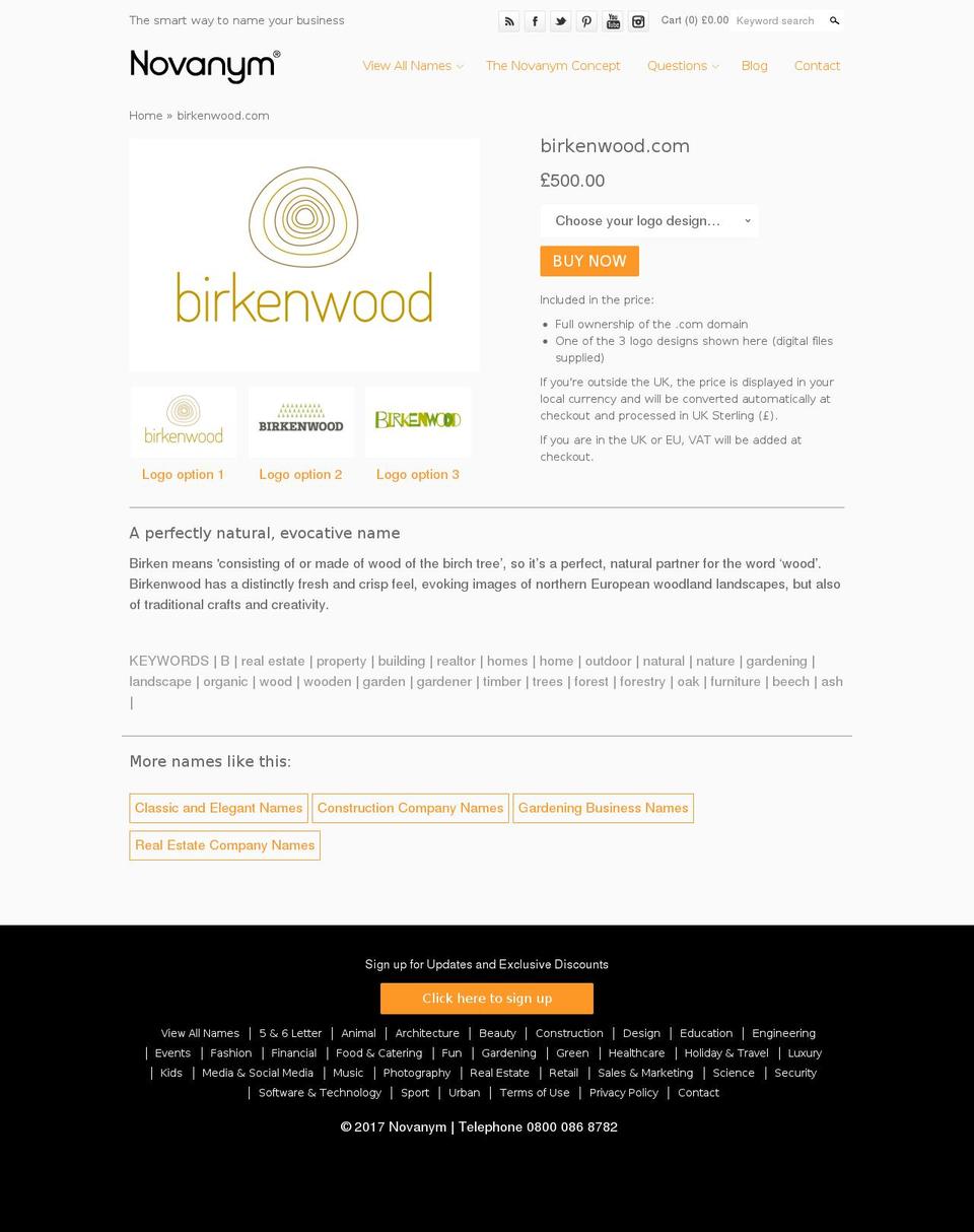 birkenwood.com shopify website screenshot
