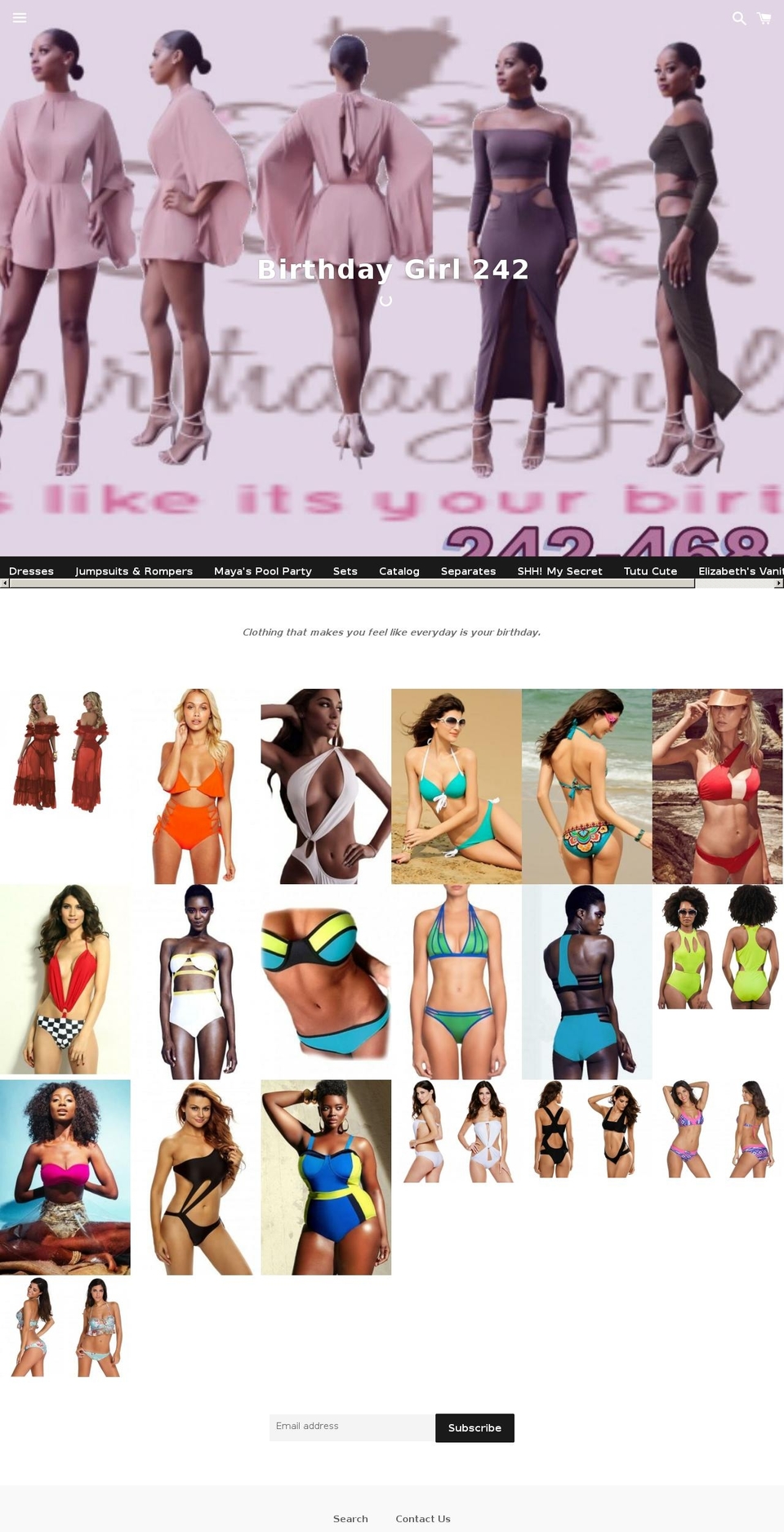 birthdaygirl242.com shopify website screenshot