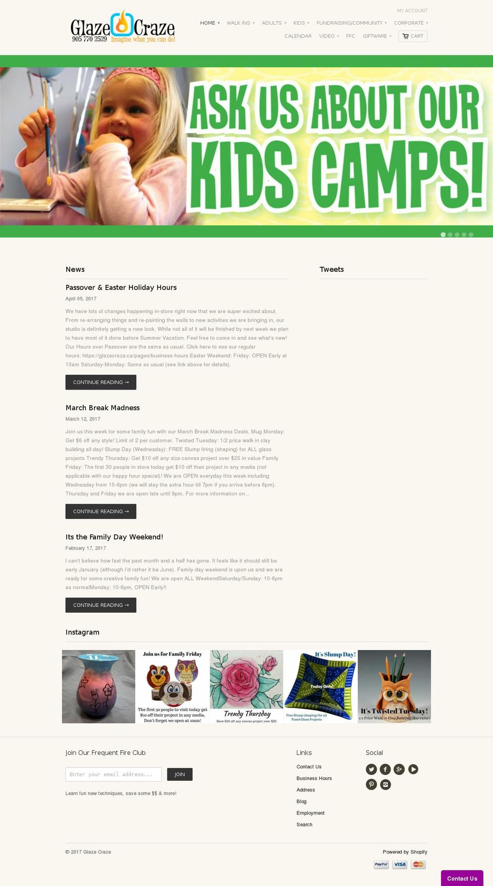 birthdaypartiesrichmondhill.com shopify website screenshot