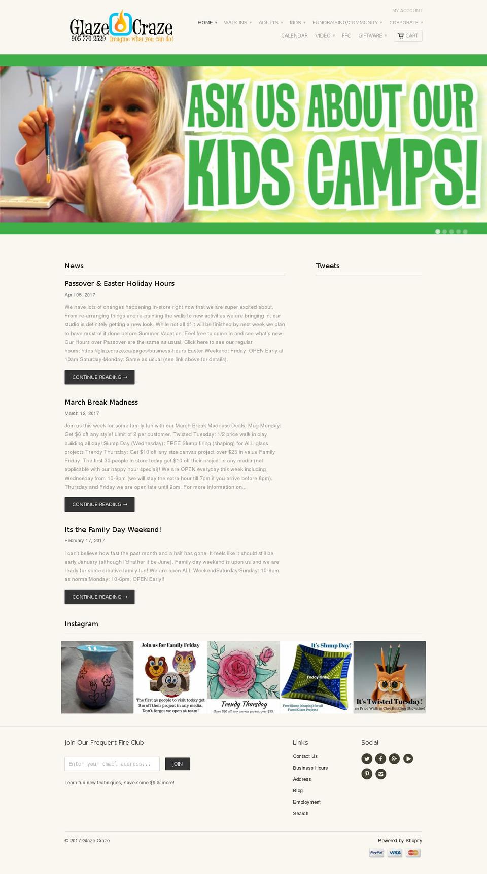 birthdaypartiestoronto.com shopify website screenshot