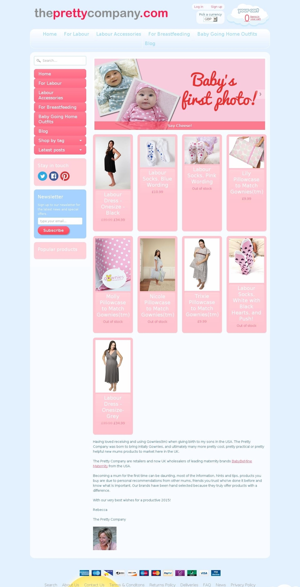 birthinbeauty.com shopify website screenshot